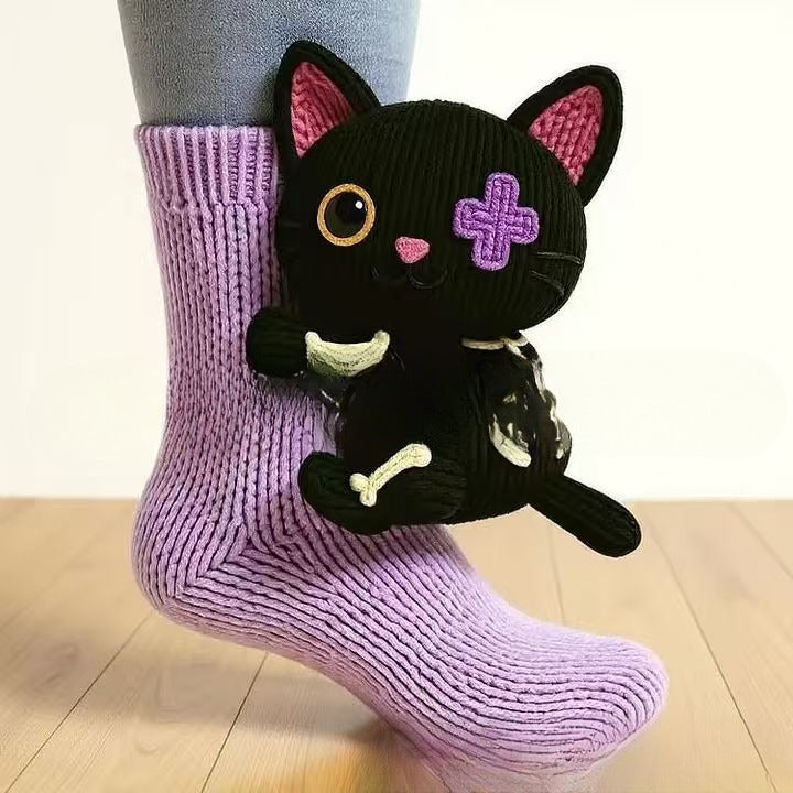 Plush Crochet Animal Cute Animal Socks